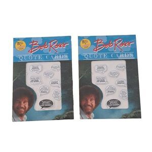 Bob Ross Quote Cards & Stickers, Postcards New Lot Of 2 Books Keep One  Gift One